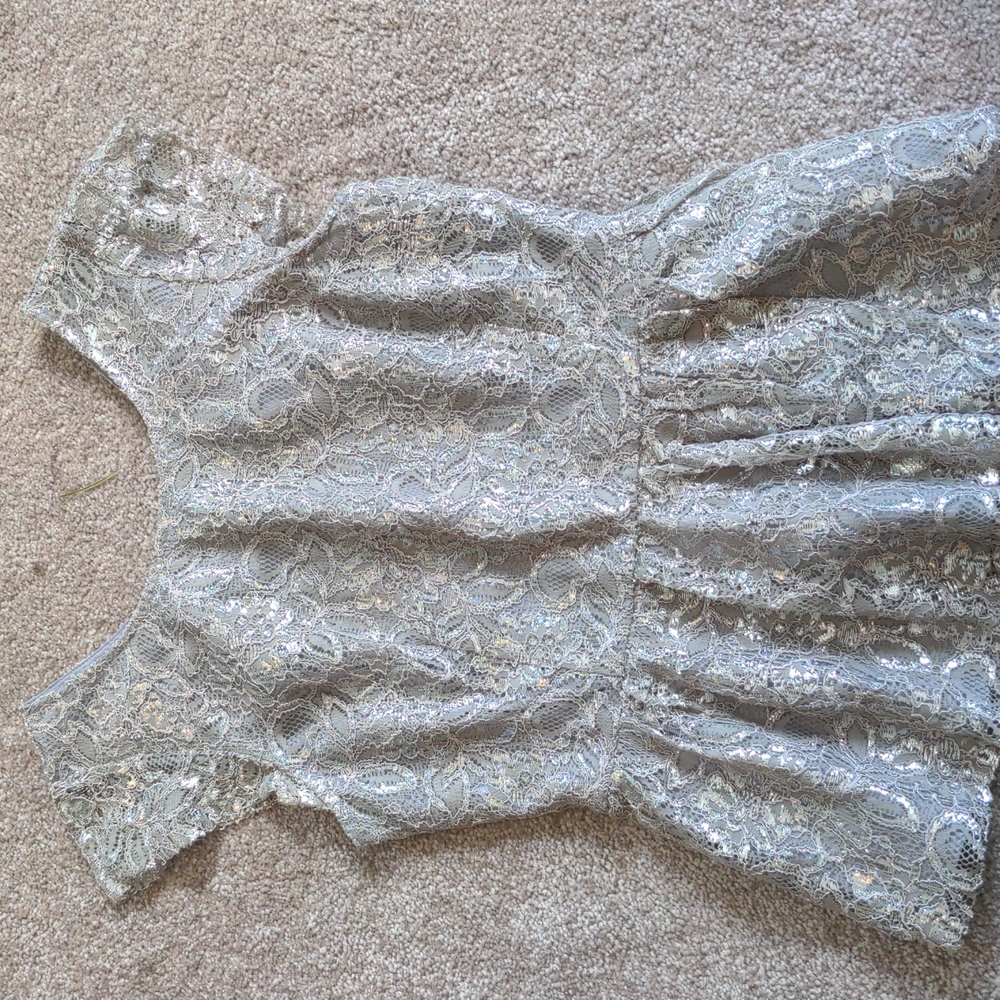 Maeve Silver Peplum Shirt